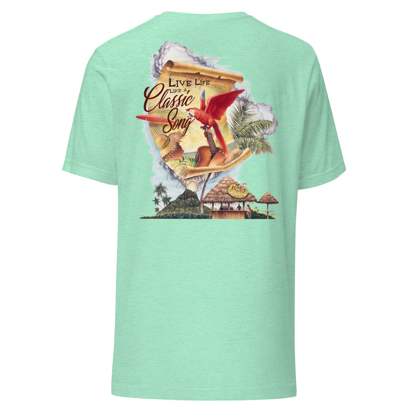Unisex Mens Cut Live Life Like A Classic Song Beach Beach T-Shirt