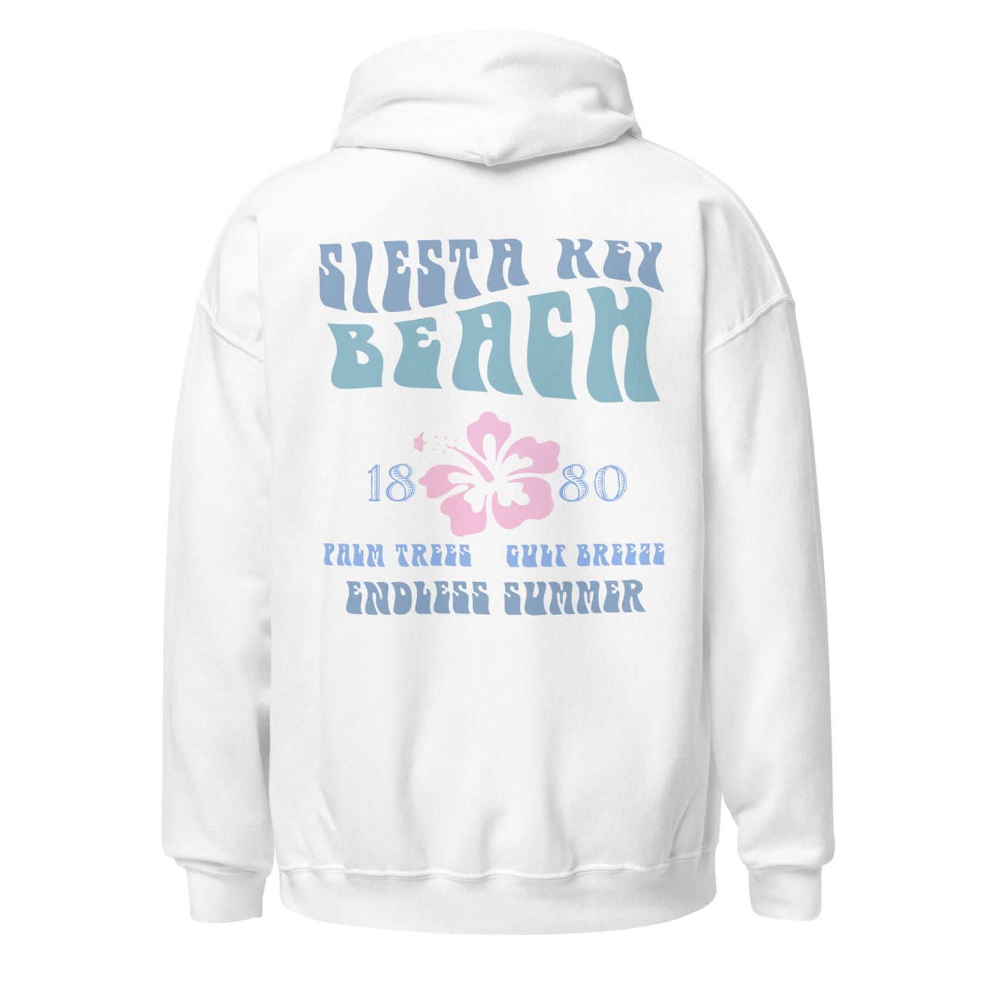 Unisex Siesta Key Beach Hoodie Jet-Spun Soft Feel Retro Endless Summer